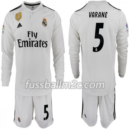 Fußballtrikots Real Madrid VARANE 5 Kinder Heim Trikotsatz 2018-2019 Langarm Fußballtrikots Real Madrid VARANE 5 Kinder Heim Trikotsatz 2018-2019 Langarm